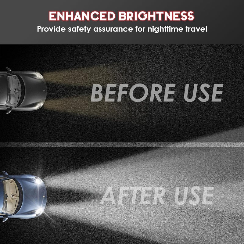 ieribr Automotive Headlamp Restoration Fluid Oxidized, Headlight Refurbishment Kit, Professional Car Headlamp Cleaner with Refurbishing Agent - Image 5
